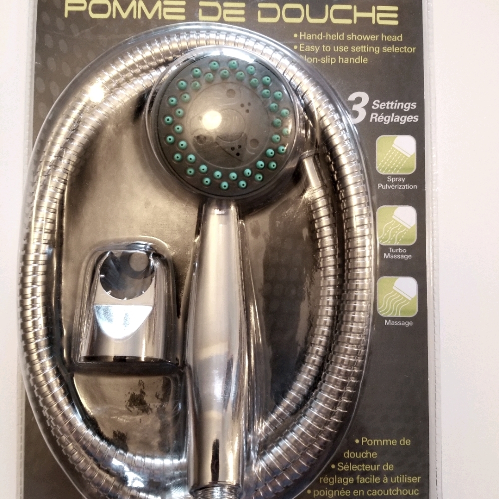 NEW Handheld Shower Wand Chrome Colour